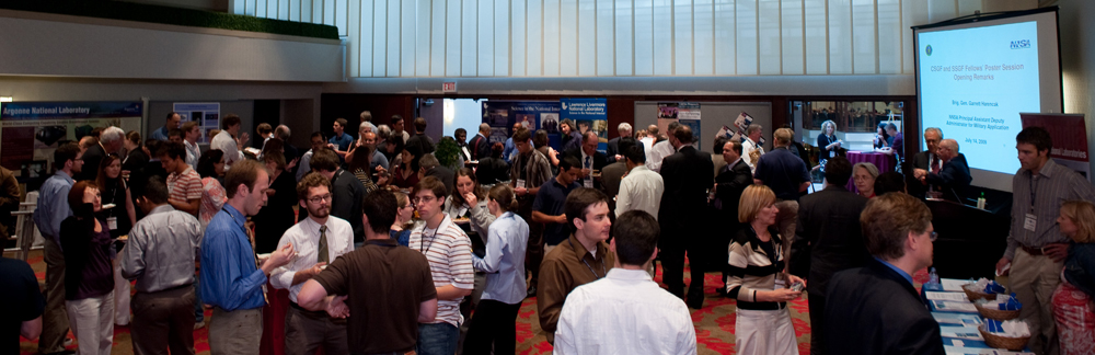 DOE NNSA SSGF and DOE CSGF students participated in a joint fellows' poster session 2009.