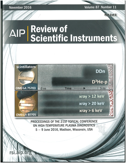 Review of Scientific Instruments cover, November 2016