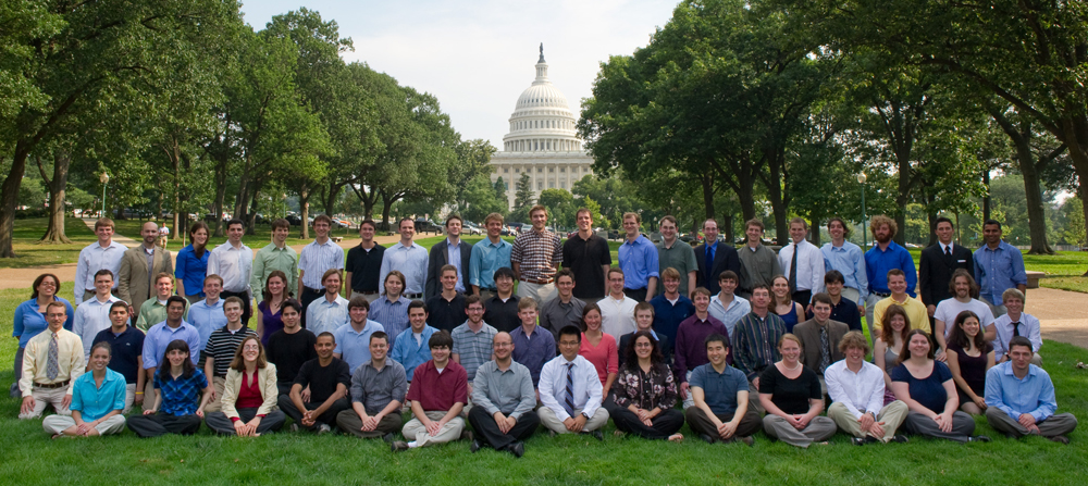 Fellows posed for a photograph in front of the U.S. Capitol while in Washington, D.C. for the 2010 program review.