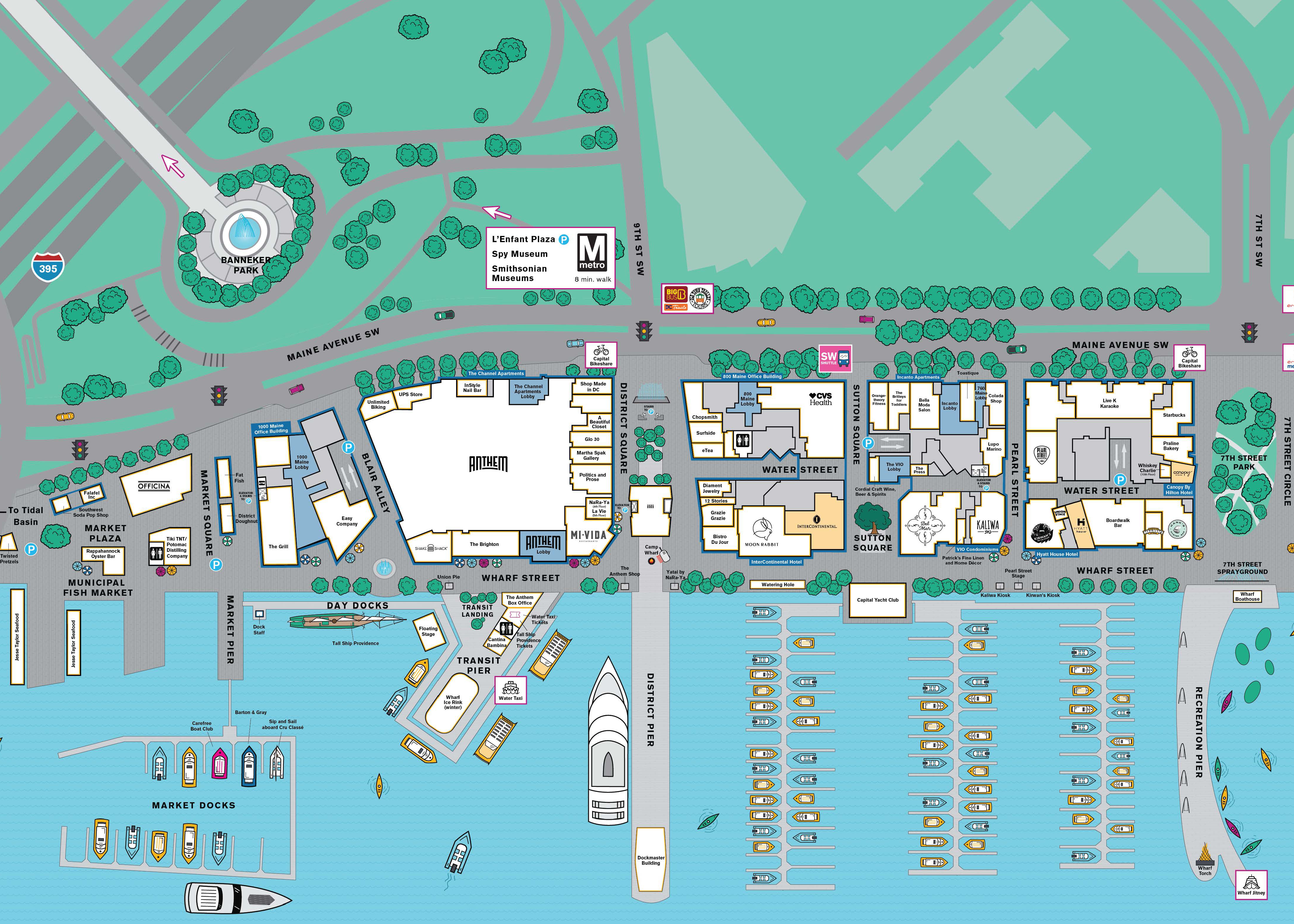 Downloadable Restaurant Map - The Wharf D.C.
