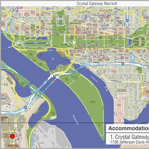 Arlington, VA & Washington DC Map