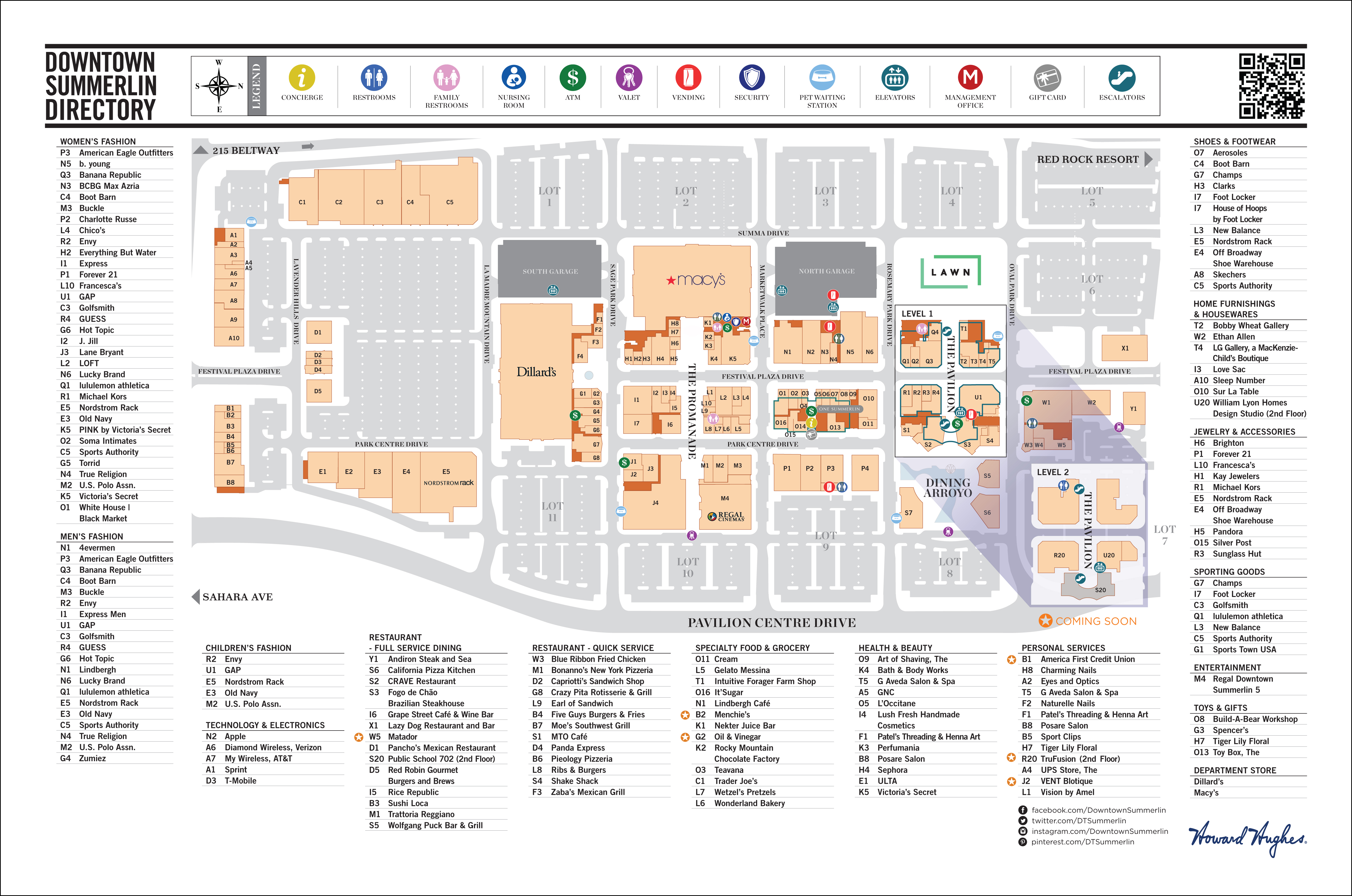 Map Of Downtown Summerlin 2016 Area Dining & Attractions | Doe Nnsa Ssgf