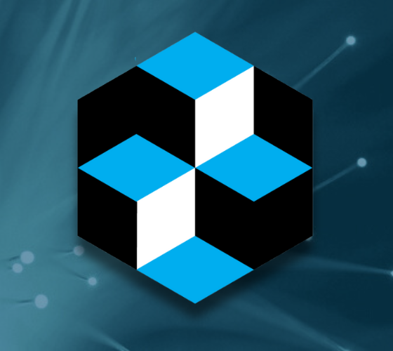 DOE CSGF black, white and cyan logo over blue background.